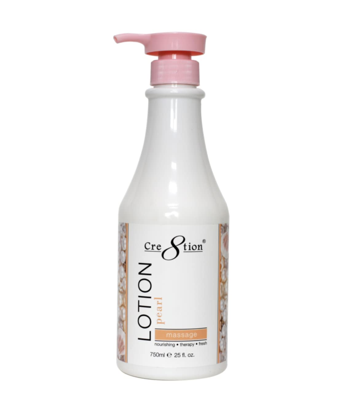 Cre8tion Spa Hand & Body Lotion bottle with pour spout for easy application.