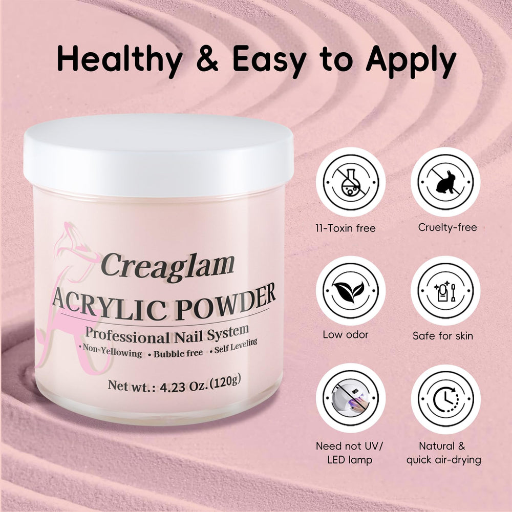 Creaglam bubble-free-application shows smooth self-leveling coverage for precise shaping.