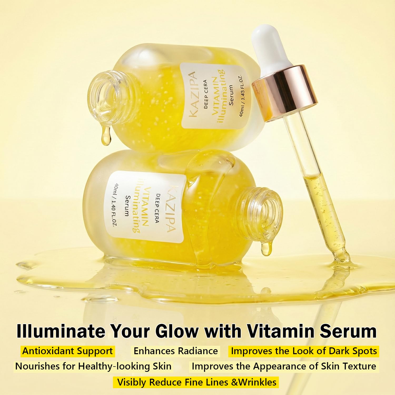 Createreedo Vitamin C Serum ingredients close-up highlighting antioxidants