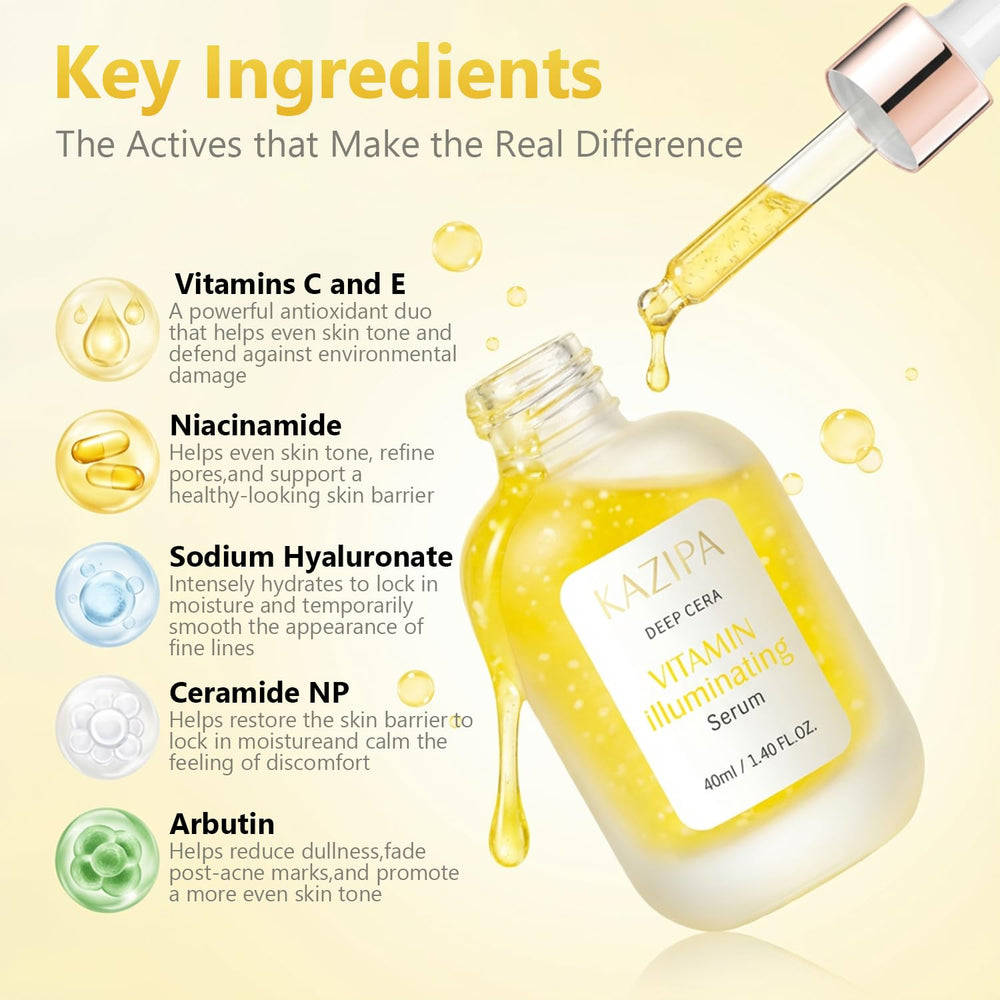 Createreedo Vitamin C Serum texture swirl demonstrating quick absorption