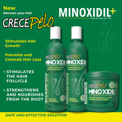 Crece Pelo hair mask being applied to damp hair for smoother strands