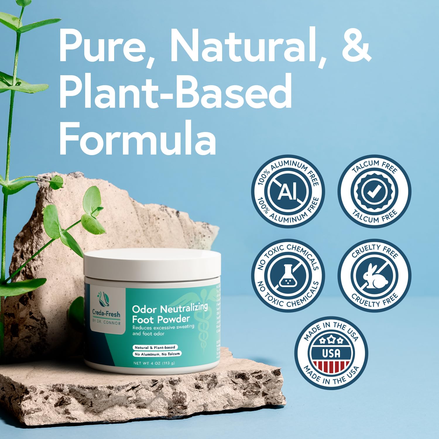 Creda-Fresh USA-made formula is safe, cruelty-free, and produced in the USA.