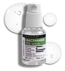 CrediThink Niacinamide 20% serum bottle with fragrance-free formula minimizes pores for sensitive skin.