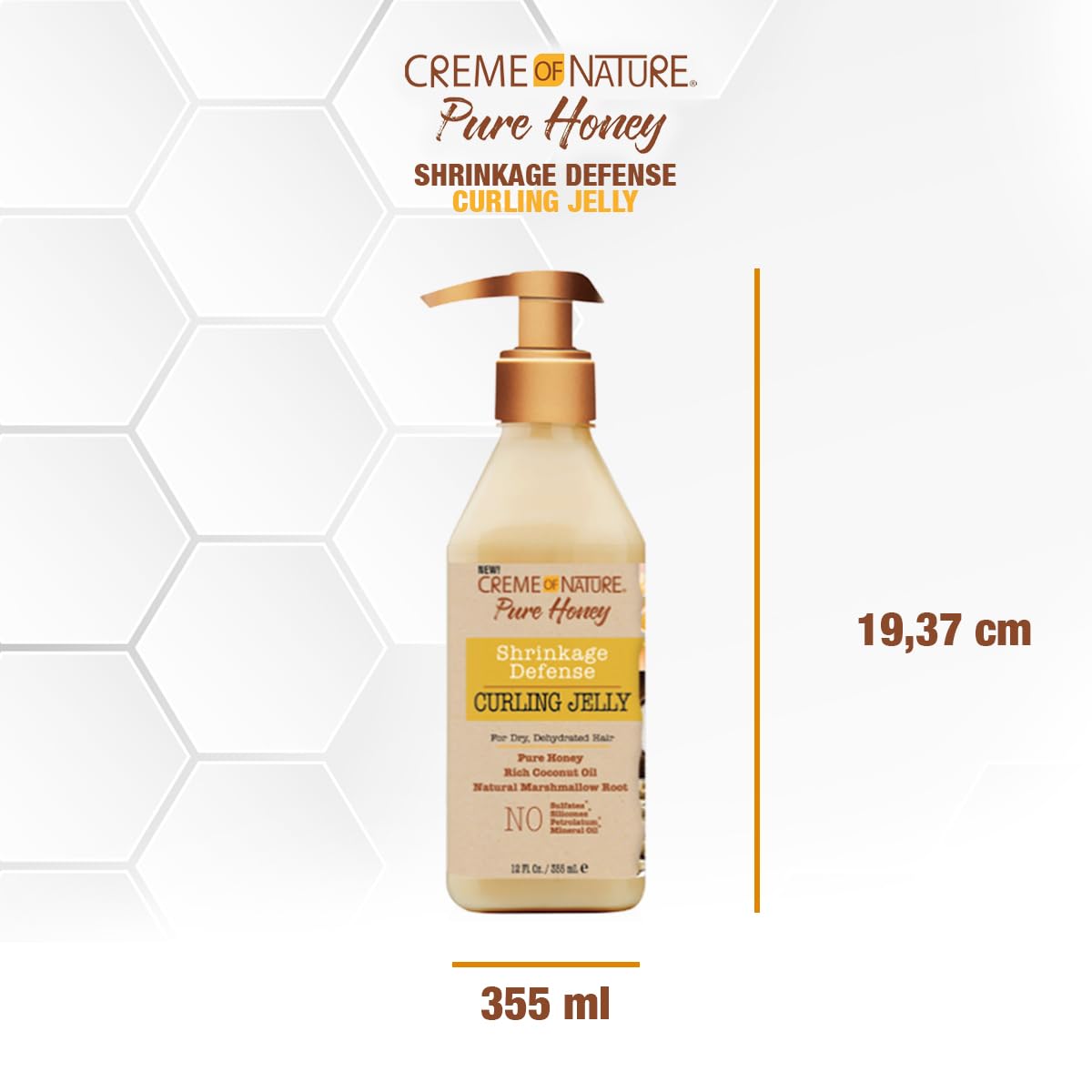 Packaging side view of Creme of Nature Curling Jelly 11.5 oz.