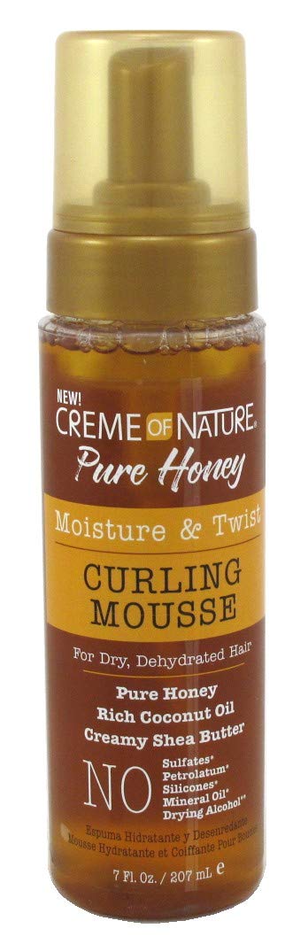 Creme Of Nature Pure Honey Curling Mousse pack of 3 for consistent curls across multiple uses
