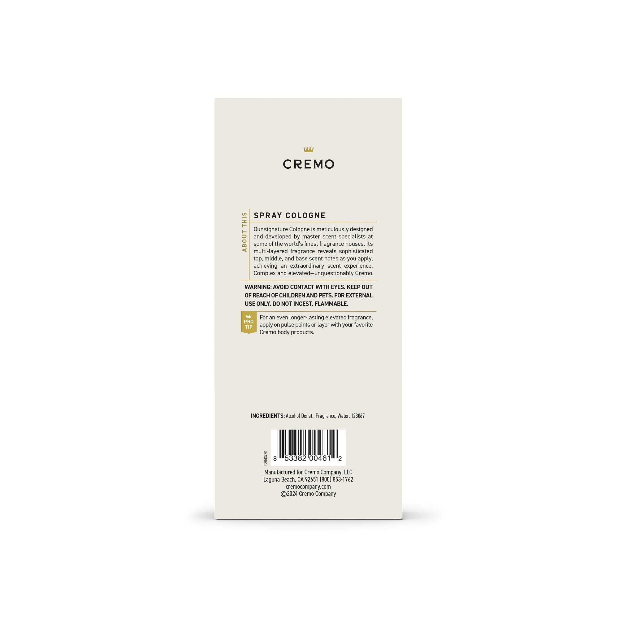 Presentation of Cremo Blue Cedar & Cypress fragrance for office or weekend