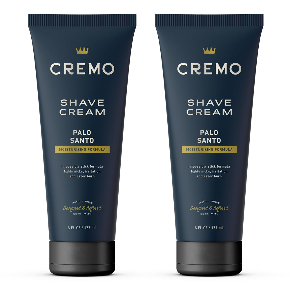 Cremo Palo Santo Shave Cream 2-pack outer view packaging.