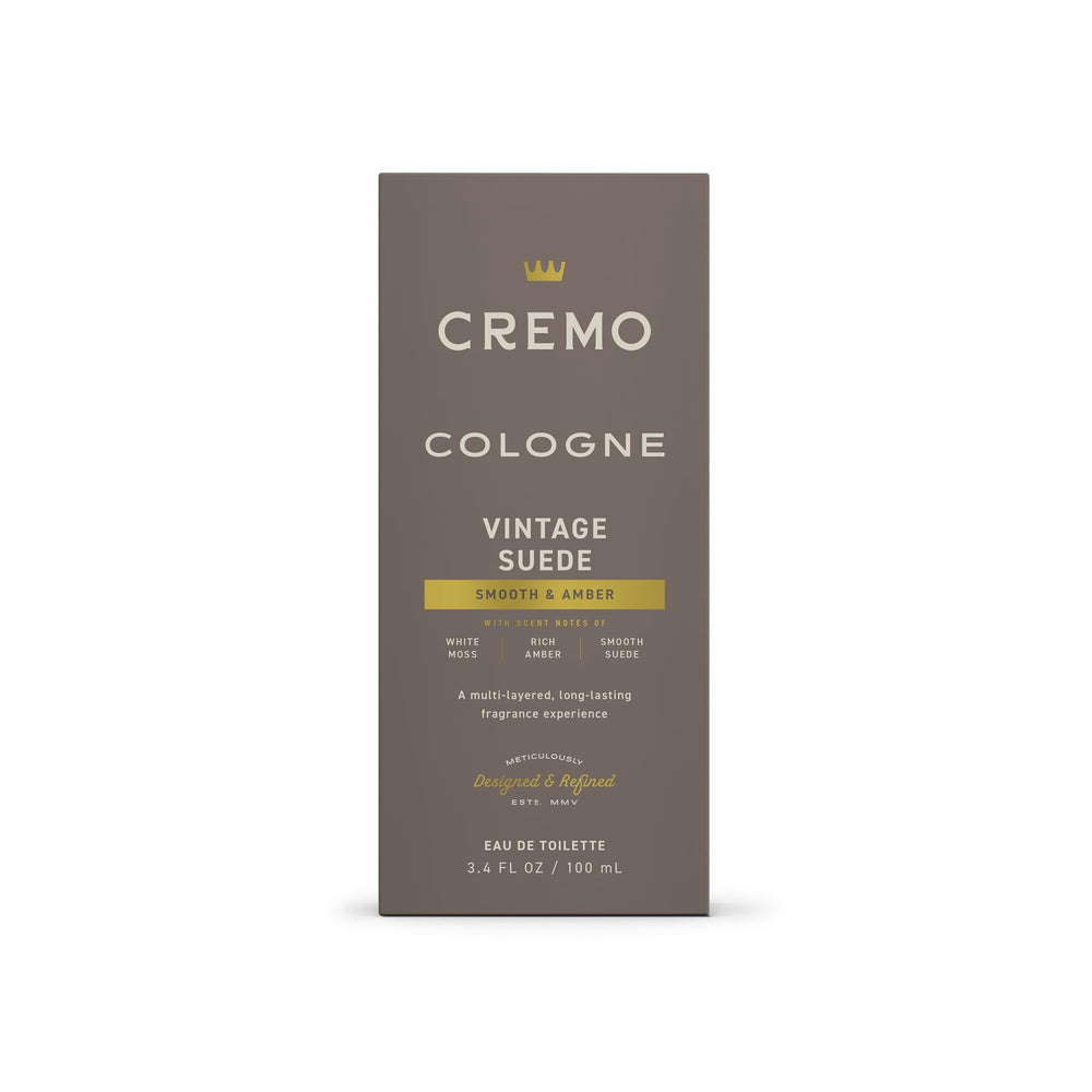 Cremo Vintage Suede hand-application, easy to apply for a refined scent.