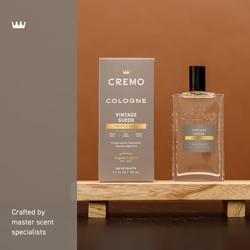 Cremo Vintage Suede spray action, quick refresh for ongoing wear.