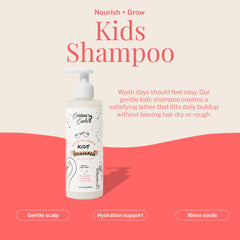 Cristina's Curls Kids Deep Conditioner tube close-up highlighting plush slip for detangling.