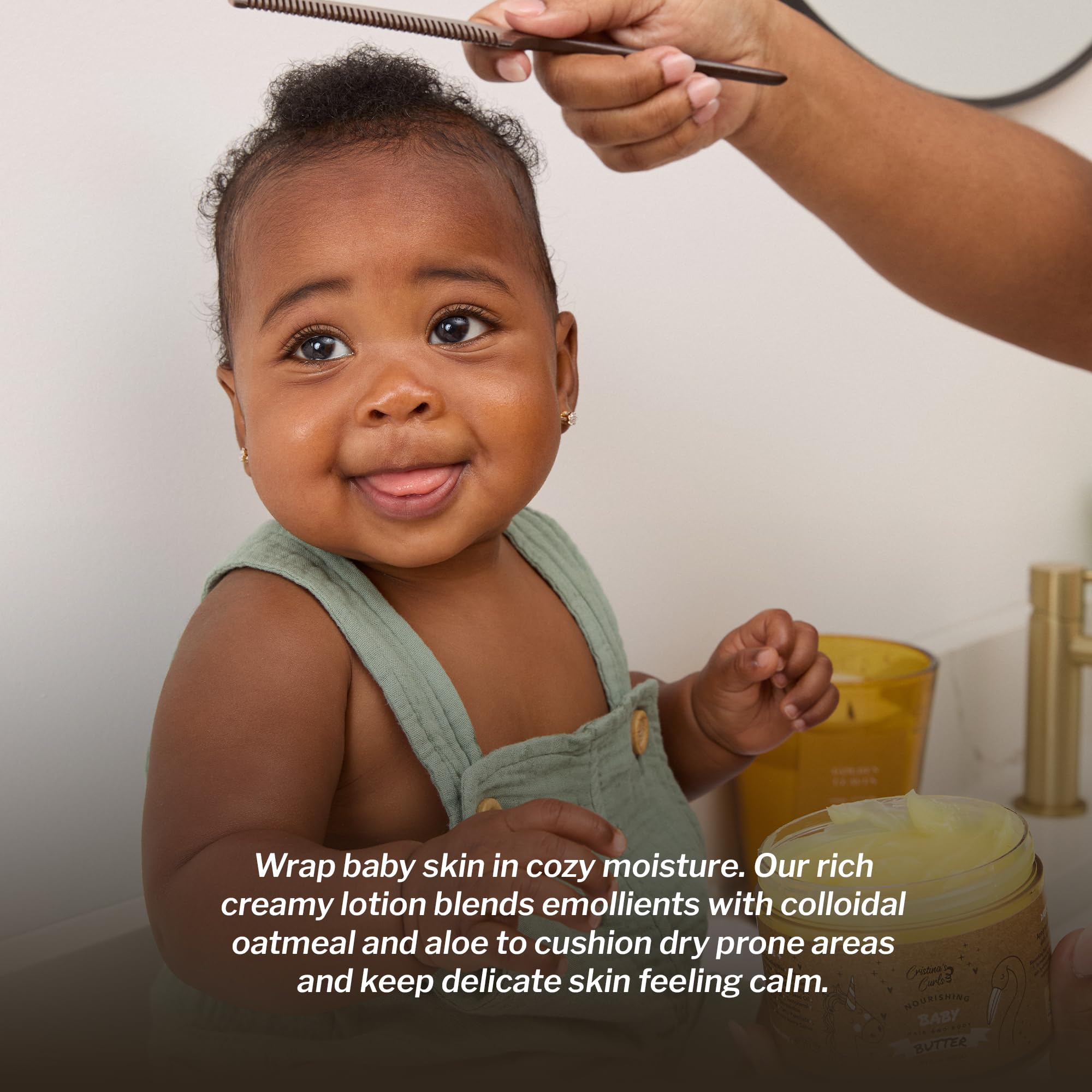 Cristina's Curls Nourishing Butter ingredients label and natural formula.