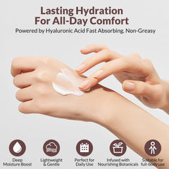 Crogooe eczema cream swatch on skin reveals hydrated, calm feel
