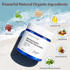 Close-up of Crogooe eczema cream texture, lightweight and fast-absorbing.