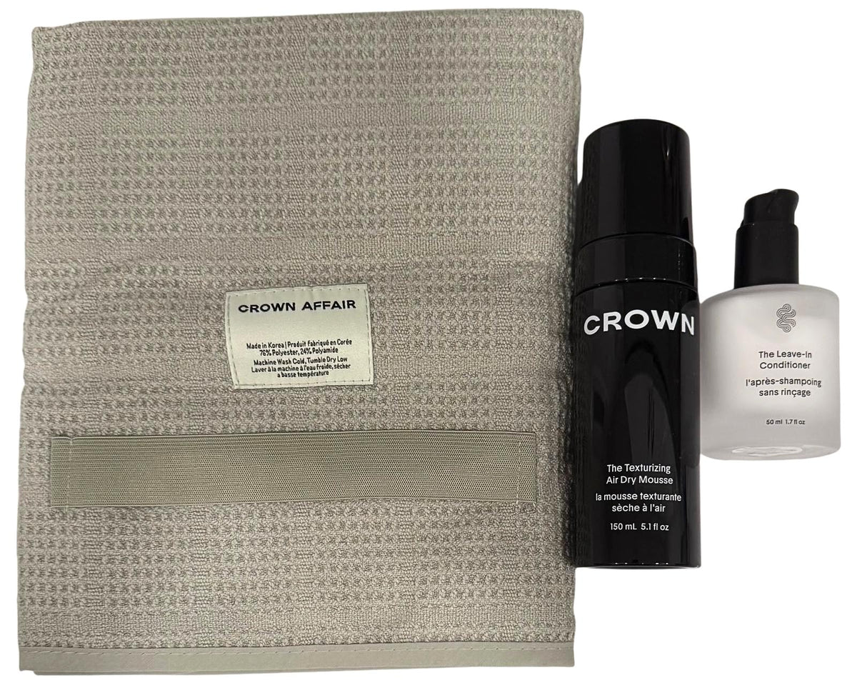 Crown Affair Air Dry Ritual leave-in bottle hydrates and detangles for smooth hair