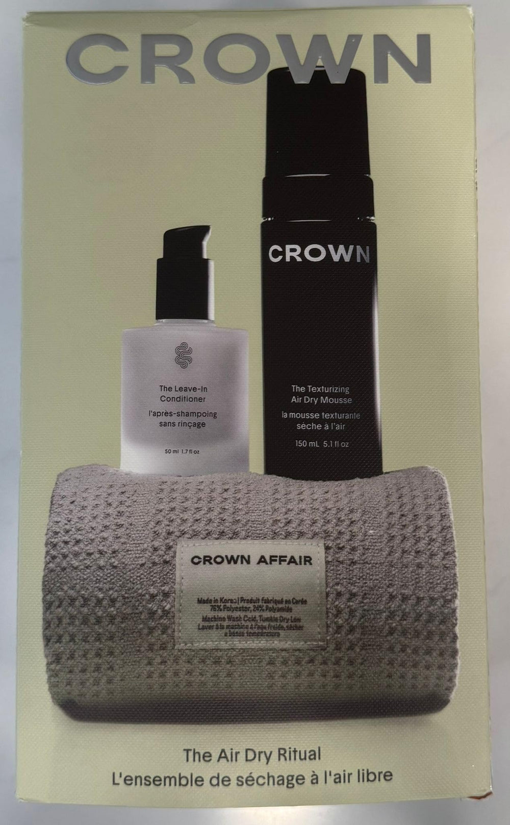 Crown Affair Air Dry Ritual texturizing mousse adds natural waves with light hold