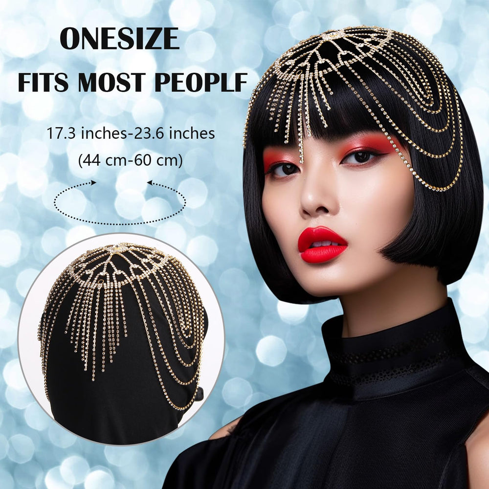 CROWN GUIDE Dangling charms accent the headpiece for boho sparkle.
