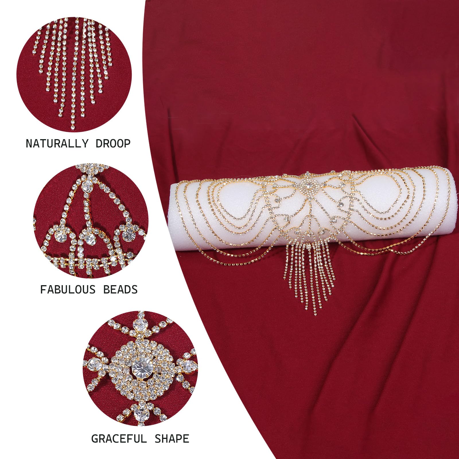 CROWN GUIDE Gold finish complements bridal gowns and formal attire.