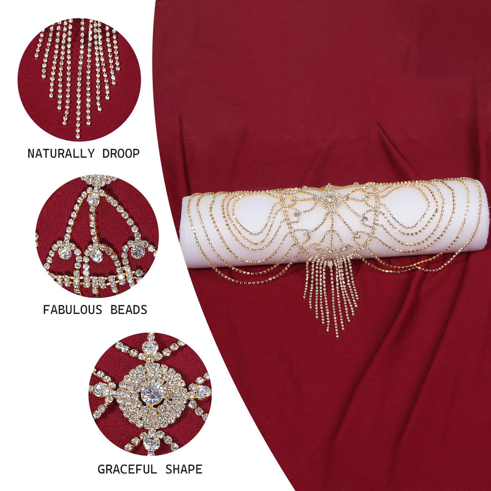 CROWN GUIDE Gold finish complements bridal gowns and formal attire.