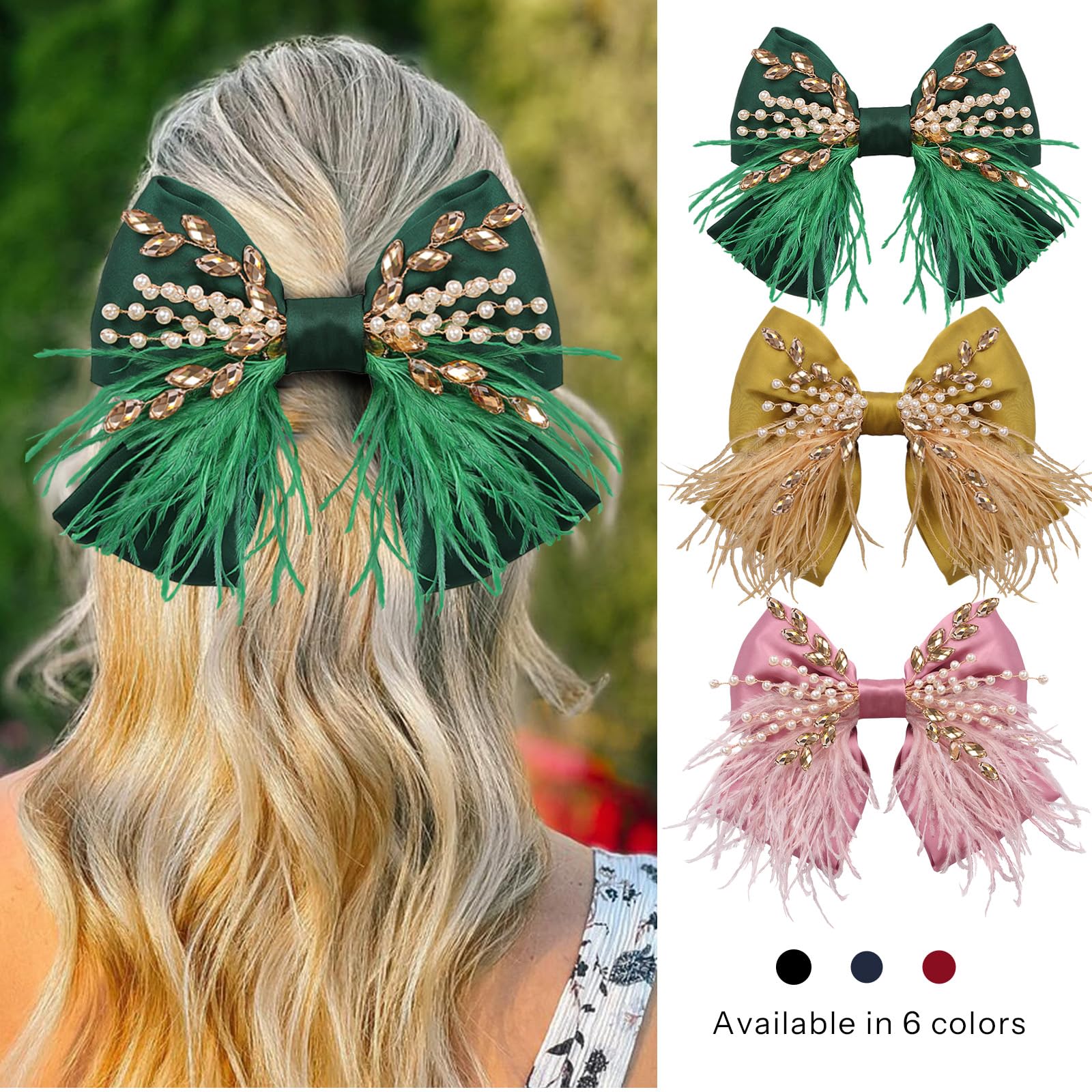 Crown Guide green feather tassel detail enhances texture and whimsy.