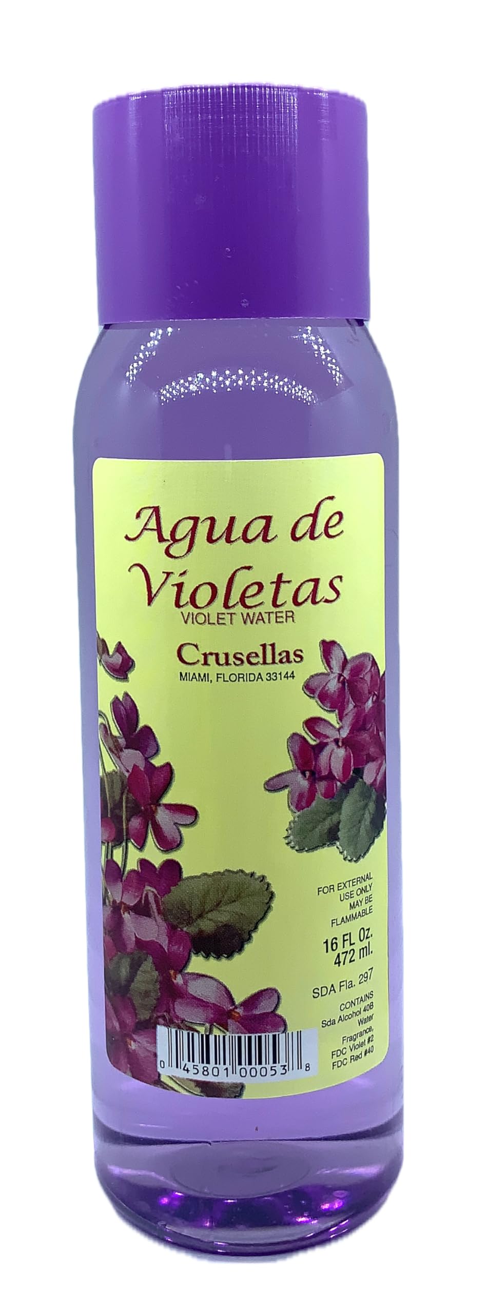 Crusellas Violet Water splash bottle for a calming daily fragrance