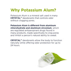 Crystal Essence hypoallergenic deodorant designed to minimize irritation