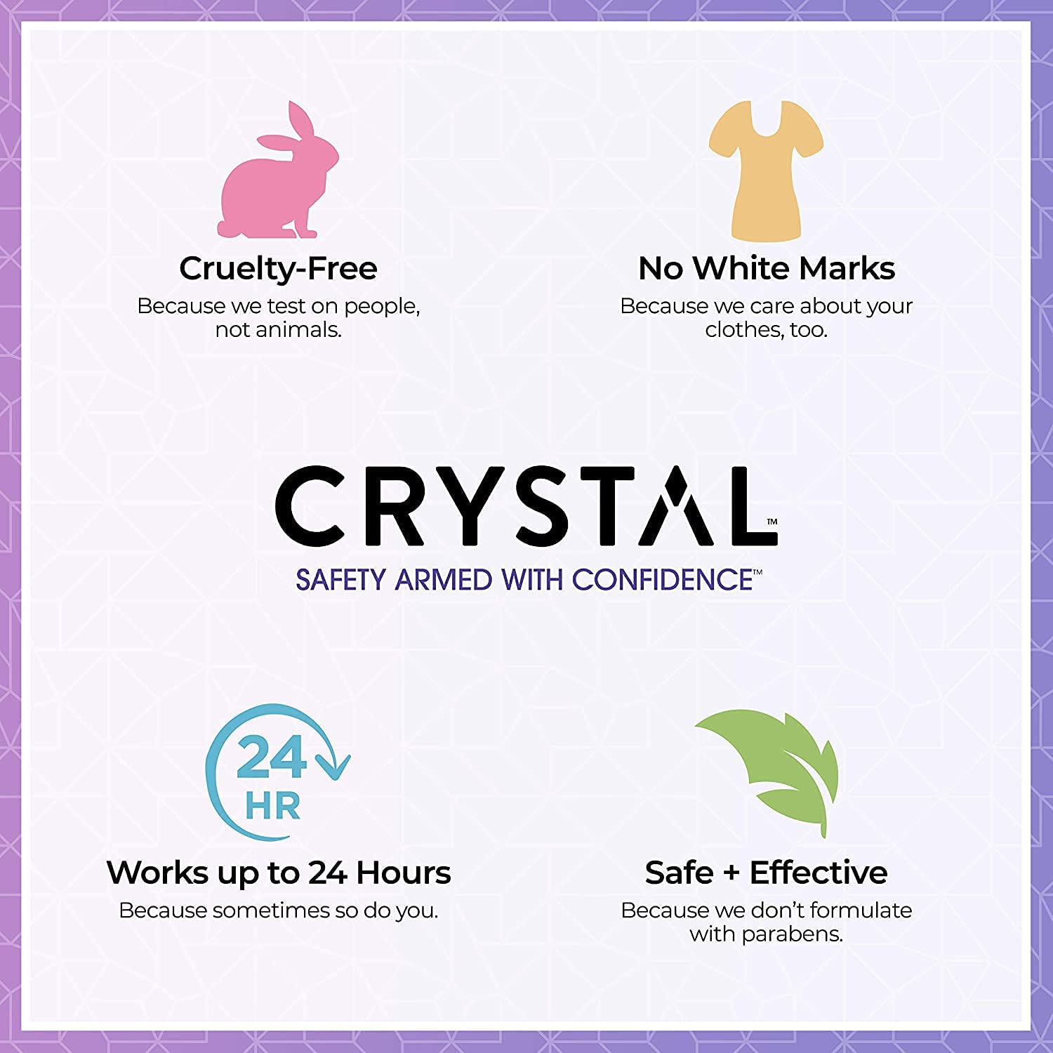 Crystal Essence Lavender and White Tea roll-on label close-up.