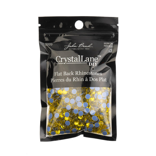 Crystal Lane Diy sparkling Citrine rhinestones add durable sparkle to garments