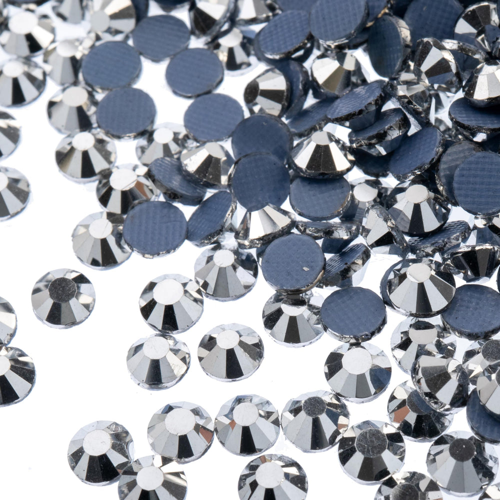 Crystal Lane DIY hotfix rhinestones in metallic silver add instant glamour to fabrics