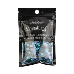 Crystal Lane DIY hotfix rhinestones ss20 blue zircon flatback backing for quick projects