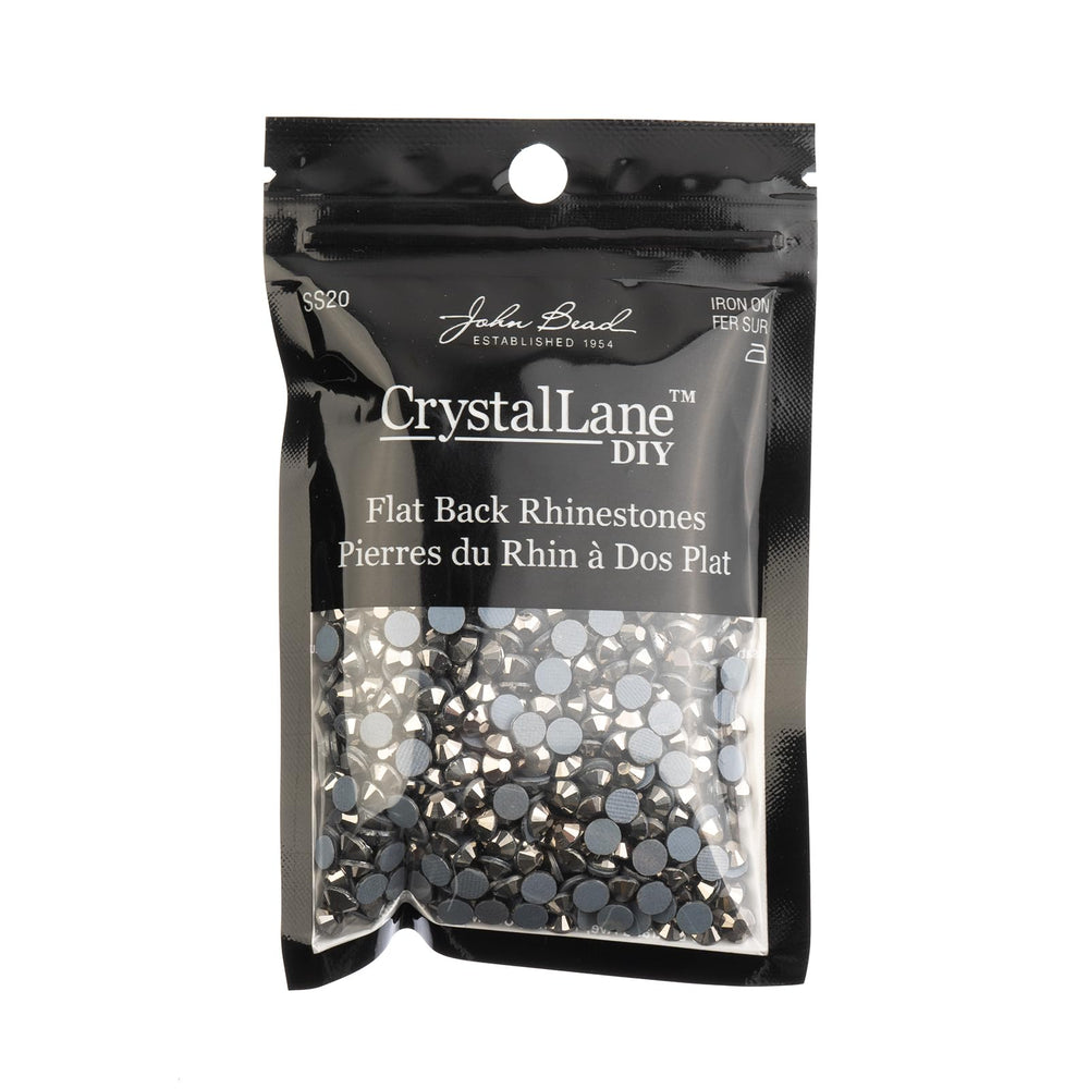 Crystal Lane Diy hematite ss20 rhinestones add instant sparkle to garments.