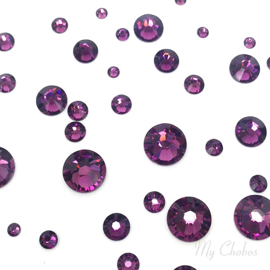 Crystal-Wholesale Amethyst 204 flatback for nail art with vivid sparkle