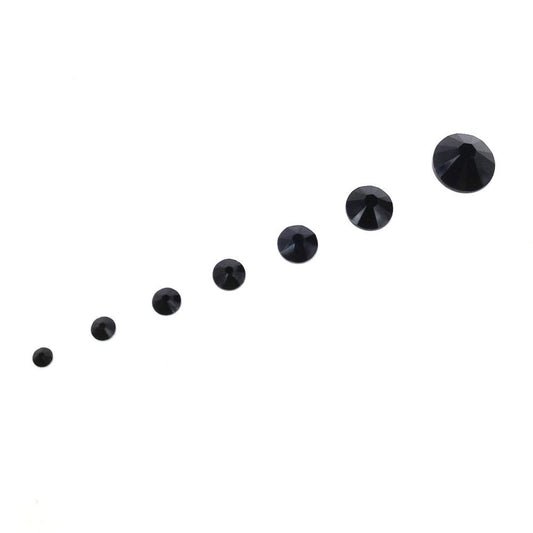 Crystal-Wholesale Jet 280 black flatbacks with mixed sizes for versatility.