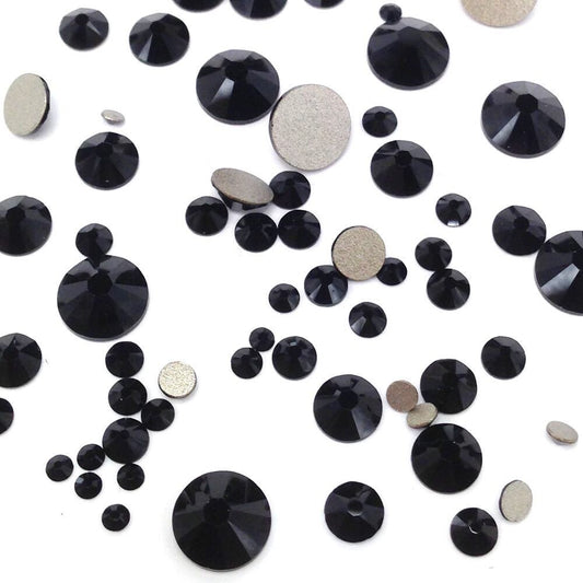 Crystal-Wholesale Jet 280 black flatbacks for detailed nail art.