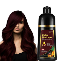 CSFDXD dark wine red shampoo bottle for at-home gray coverage.