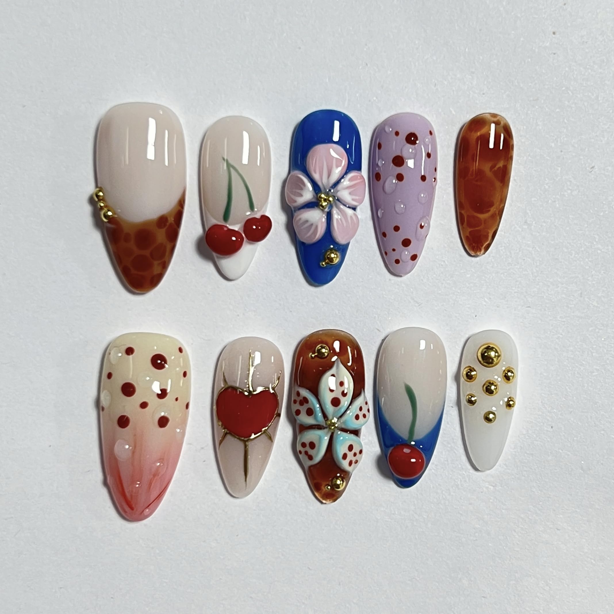 CTTHNBD winter full-cover nails in size L for lasting salon-style manicure.