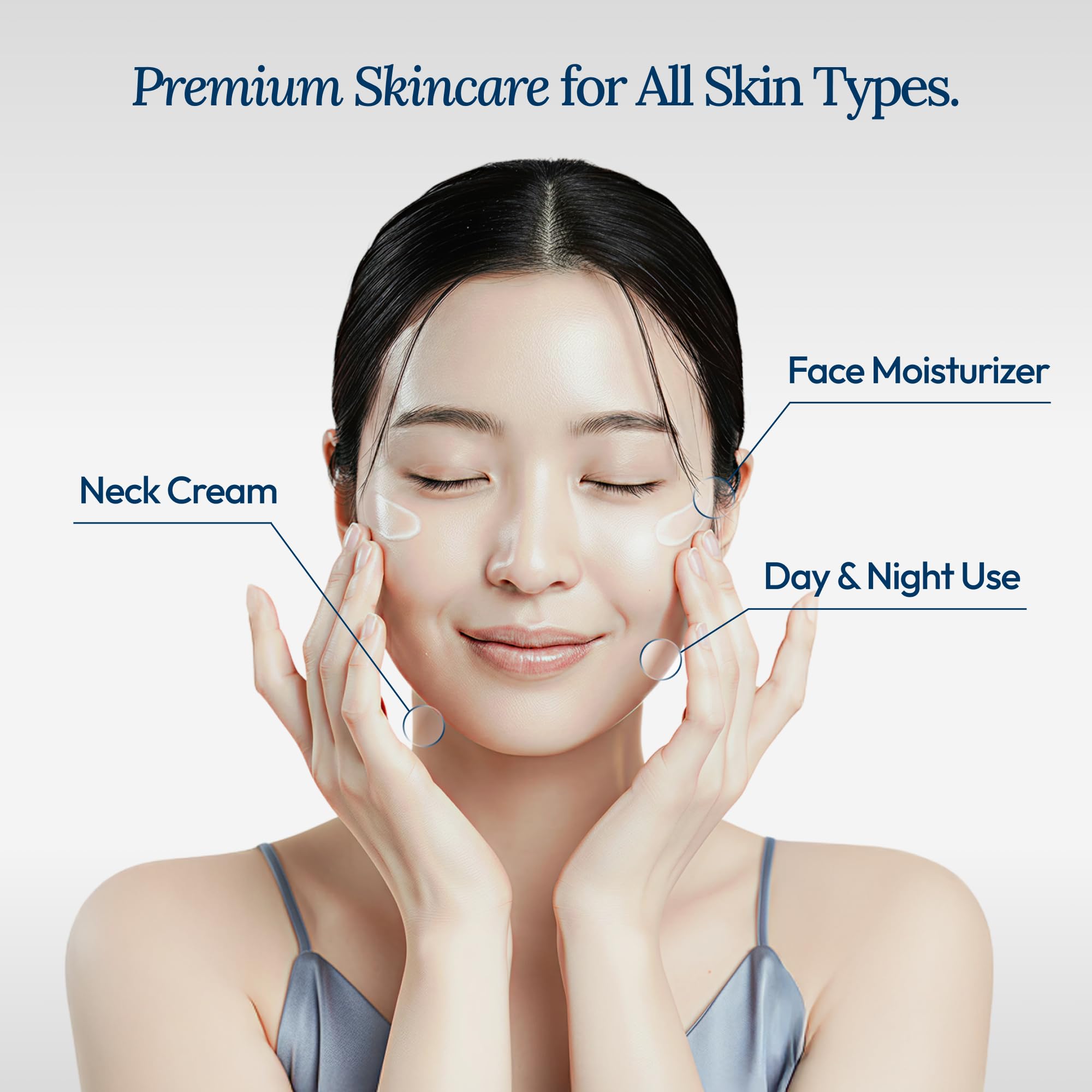 CU: VITAMIN U cream applied to dry skin with a soft glow