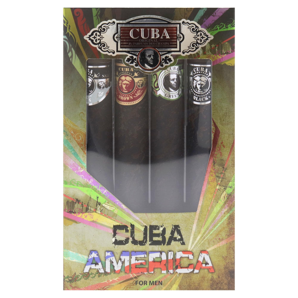 CUBA America packaging shows premium, travel-friendly set.