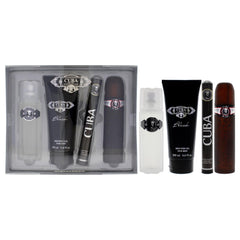 Cuba Cuba Black Men 4 Pc Gift Set bottles display for daily wear