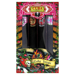 Cuba Jungle gift set packaging, stylish cigar-shaped bottles