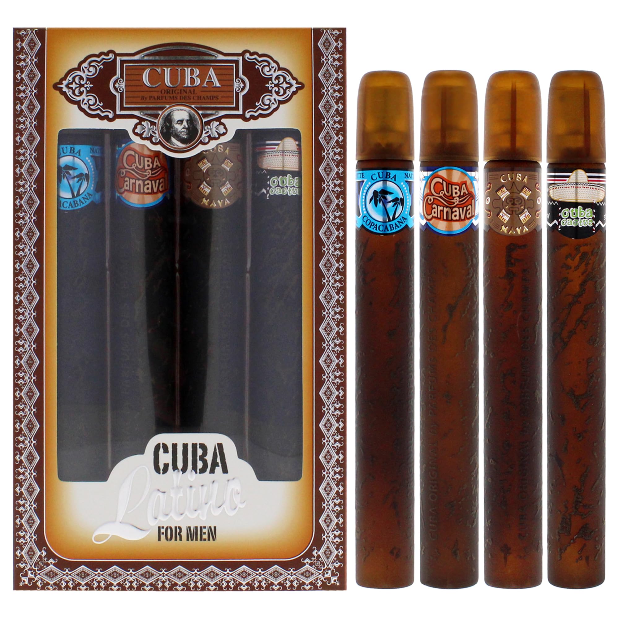 Cuba Latino four-piece gift box for men, ideal for gifting.