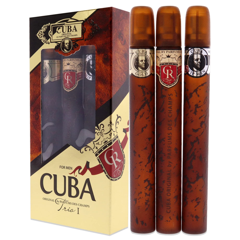 Cuba Trio Best 1 Gift Set packaging box with three bottles for gifting