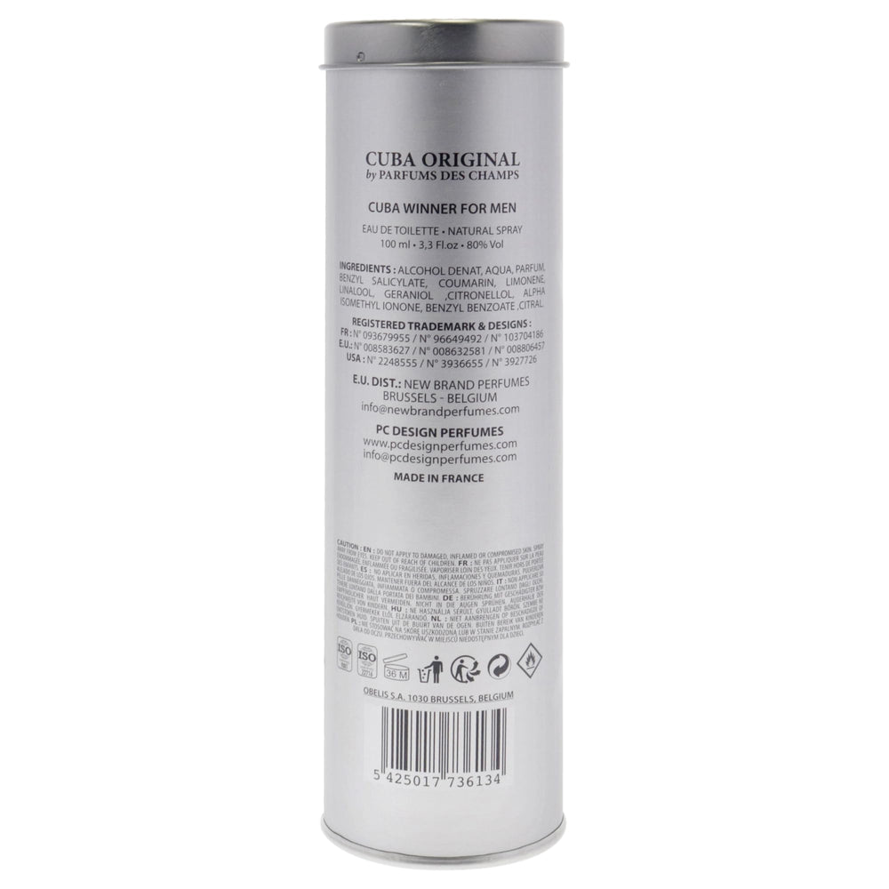 Cuba Winner bottle top view emphasizes premium spray nozzle for easy application.