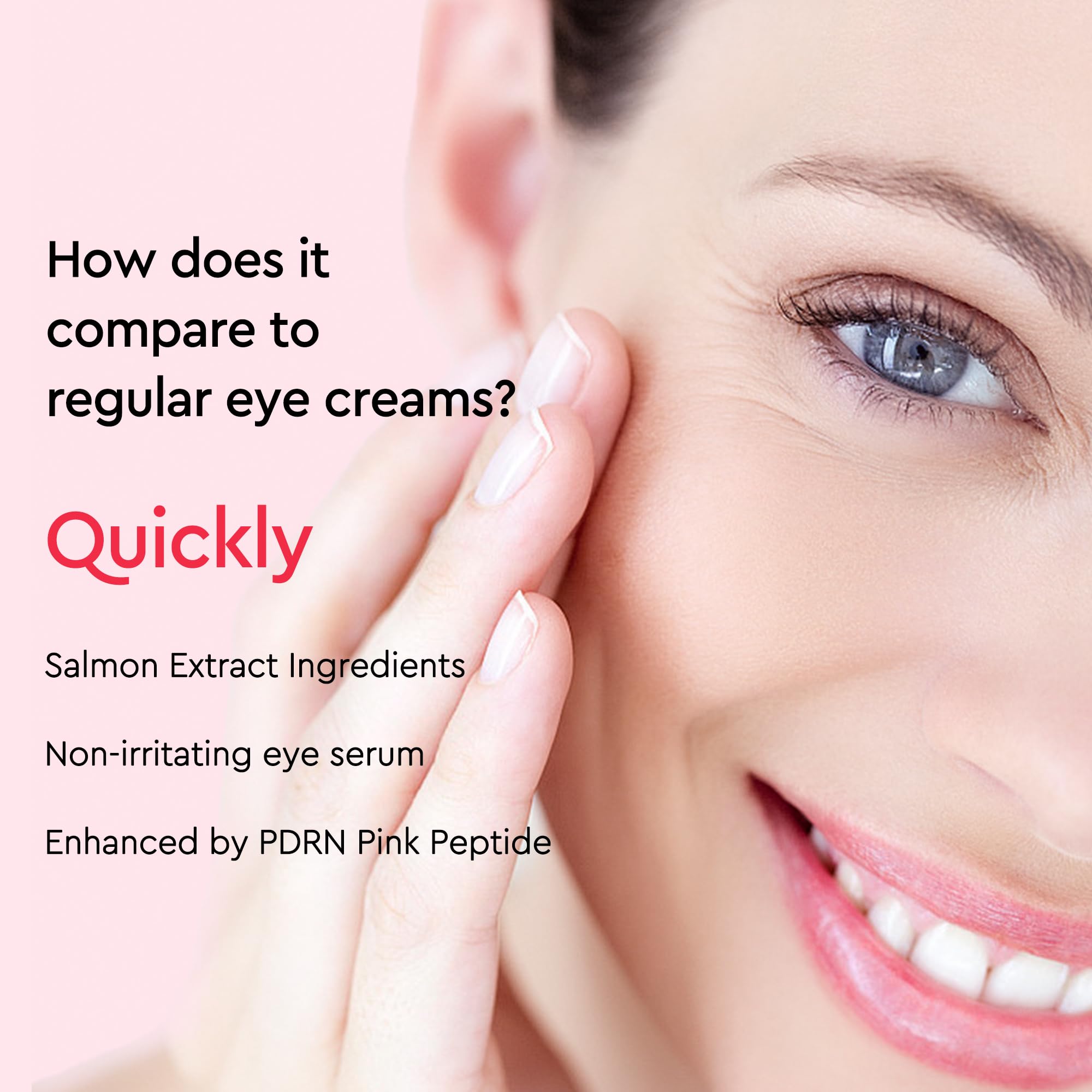 CubeSecret Salmon DNA PDRN Eye Serum 30 ml bottle on a clean vanity
