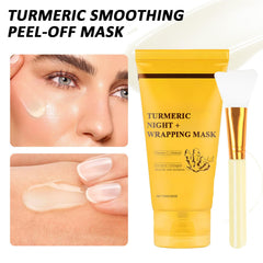 Cuemora Turmeric Overnight Mask ingredients highlight turmeric and collagen.