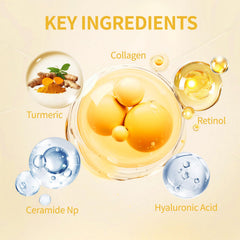 Cuemora Turmeric Overnight Mask spread texture for smooth, even application.