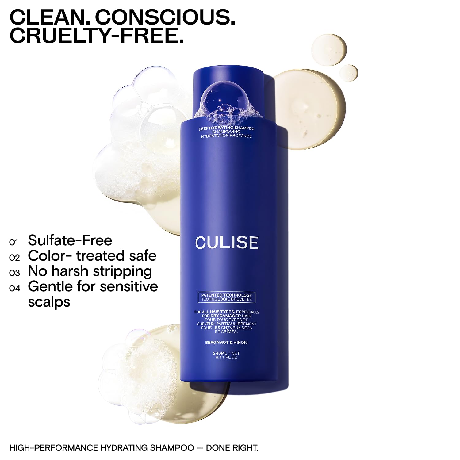 CULISE shampoo evokes a refreshing morning ritual and clean scalp