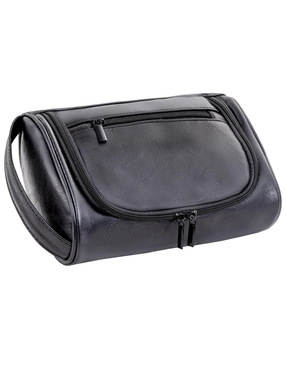 Cumbanho Mens Slim Toiletry Bag front view shows compact travel-ready design.