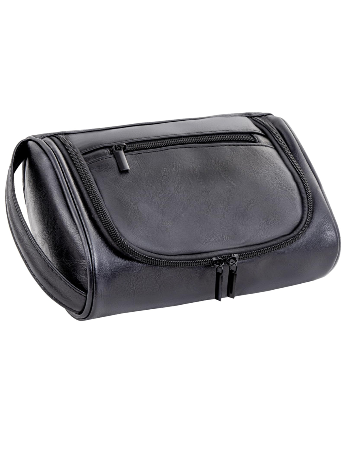 Cumbanho Mens Slim Toiletry Bag front view shows compact travel-ready design.