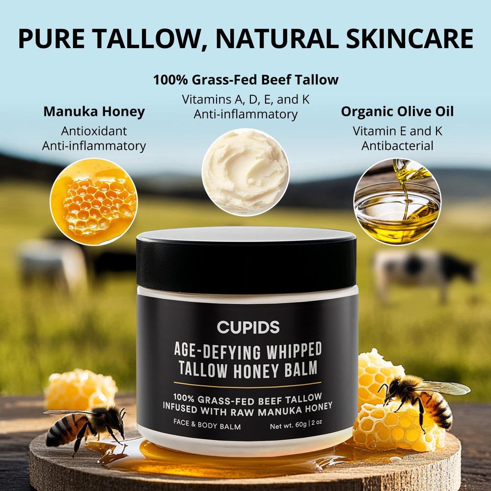 Cupids Tallow and Honey Balm texture close-up, creamy richness