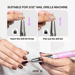 Curacoro 2.1mm flame shape for under-nail detailing